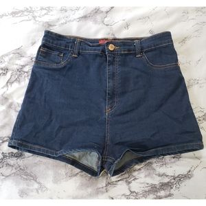 High Rise Denim Shorts